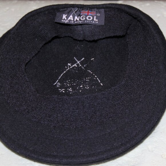 KANGOL Original Iconic Style Black Wool Hat Made in Great Britain Size L - Picture 3 of 7